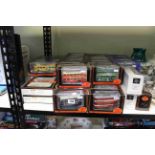 Collection of boxed Diecast Exclusive First Editions toy vehicles including buses, coaches, trucks,