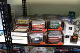 Collection of boxed Diecast Exclusive First Editions toy vehicles including buses, coaches, trucks,