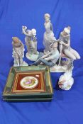 Four large Lladro pieces including dancing couple,