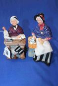 Two Royal Doulton figures, Schoolmarm and New Companions.