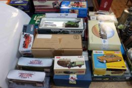 Collection of boxed Diecast Corgi haulage, loaders, trucks, buses,