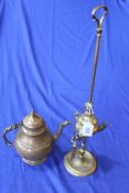 Eastern coffee pot and brass censor (2).