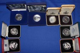 Collection of Royal Mint £5 silver proof birthday boxed coins with COAs;