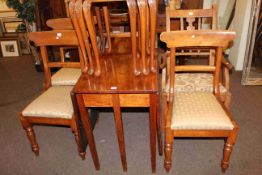 Georgian mahogany drop leaf dining table,