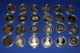 Collection of capsulated silver proof and uncirculated QEII coins including Isle of Man,