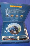 Royal Doulton Hornby Railway box 50th Anniversary Collection Sir Ronald Matthews engine and plate.
