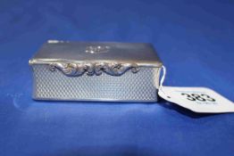 Good Victorian IV silver snuff box by Charles Rawlings and William Summers,