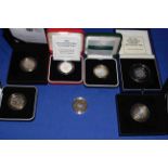 Collection of piedfort and silver proof coins including 2009 Charles Darwin £2 proof,