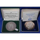 Royal Mint 1991 commemorative silver medal struck to celebrate the 500th Anniversary of the Birth