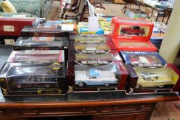 Thirteen large boxed Diecast toy cars including Road Signature Series, Tonka Polistil, Revell Metal,
