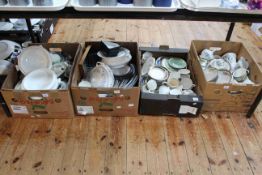 Four boxes of tea and dinner service china, etc.