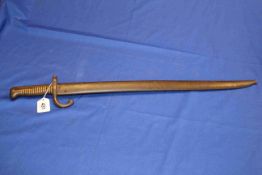 French 1868 Chassepot bayonet and scabbard.