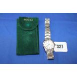 Rolex stainless steel gents Oyster Perpetual Date wristwatch.