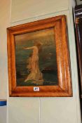 G. Liversidge, Semi Naked Lady, Art Nouveau oil on canvas, signed lower right, 29.5cm by 24.