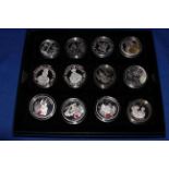 Two tray boxes of Westminster silver capsulated and uncirculated coins depicting royal heads,