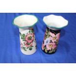 Two Wemyss Grosvenor vases decorated with wild roses, 21cm.