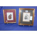 D.M. & E.M. Alderson, Two Horse Head Studies, watercolours, both signed and dated 86 & 80, 10.