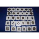 Approximately 120 young to old head Queen Victoria silver coins (some are copper coins),