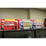 Three Routemaster Sunstar boxed Diecast bus models, limited editions.