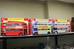 Three Routemaster Sunstar boxed Diecast bus models, limited editions.