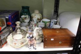 Copenhagen figurines, Royal Worcester, Commemorative wares, costume jewellery, glass, etc.