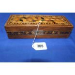 Tunbridge ware box, 23.5cm length.