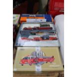Corgi Heavy Haulage boxed Diecast models including Aerial Ladder truck, Siddle Cook, Curtainside,