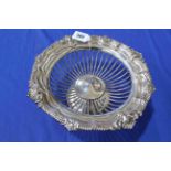 Aspreys, London silver fruit tazza with gadroon, shell and scroll border, makers mark GA.