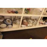 Large shelf collection of Royal Worcester Lavinia, Royal Worcester Evesham, Aynsley,