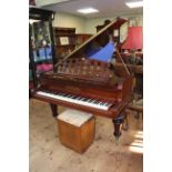 Schiedmayer early 20th Century rosewood baby grand piano, 99cm high by 170cm long by 141cm wide,