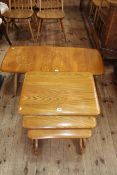 Ercol Windsor nest of three table and rectangular coffee table (2).