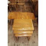 Ercol Windsor nest of three table and rectangular coffee table (2).
