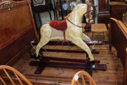 Lawsons Toys, Penshaw, rocking horse on safety stand, 127cm by 170cm.