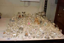 Collection of Swarovski? and other crystal animals.