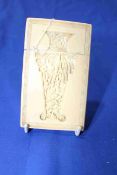 Chinese carved ivory card case with many figures and trees, and verso similar carving in vase form,