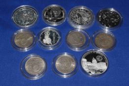 Five Deutsches Reich German c1930s silver coins together with six capsulated silver proof /