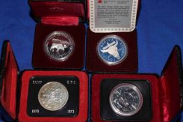 Collection of Royal Canadian Mint including 1973 and 1982 Canada silver dollar,