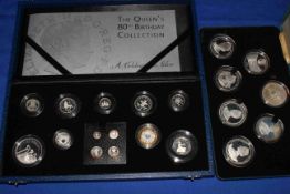 Royal Mint Her Majesty Queen Elizabeth - The Queen Mother 1980 silver coin set,