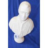 Marble bust of papal figure, PAPA PIVS IX, 30cm.