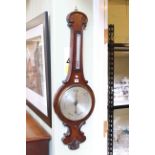 Victorian rosewood banjo barometer, Newton & Co.