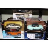 Eleven boxed die-cast toy vehicles including Lloyd and camping trailer, Norev,