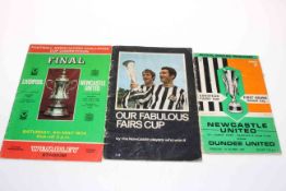 1960 Newcastle Football Programme and 1974 FA Cup Final Programme.