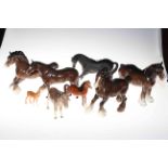 Six Beswick horses,