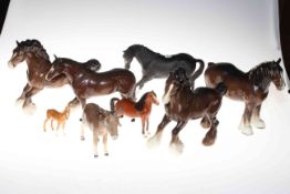 Six Beswick horses,