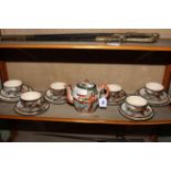 Twenty one piece Satsuma tea service.