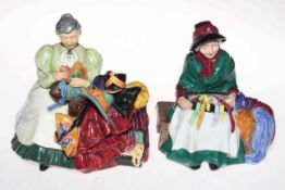 Two Royal Doulton figures 'Silks & Ribbons' and 'The Wardrobe Mistress'.