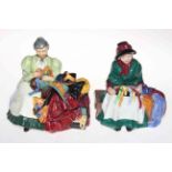 Two Royal Doulton figures 'Silks & Ribbons' and 'The Wardrobe Mistress'.
