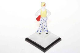 Wedgwood Clarice Cliff design figure with box.