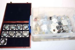 Collection of twenty five Canada capsulated and loose silver proof and uncirculated coins dating