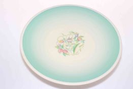 Susie Cooper circular plaque with central floral decoration, 30.5cm diameter.